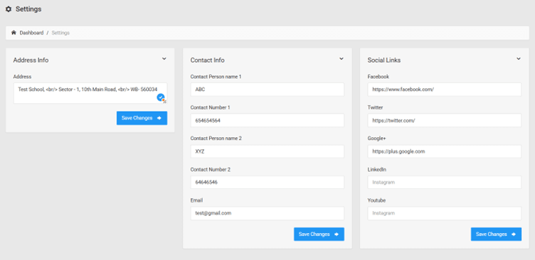 Site Settings Management