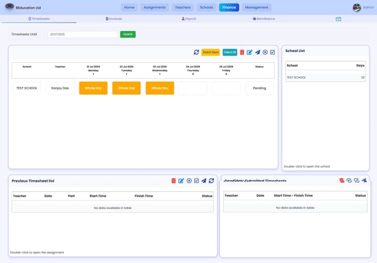 Timesheets