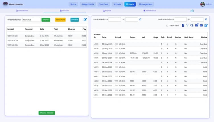 Invoicing
