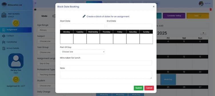 Assignment & Block Booking