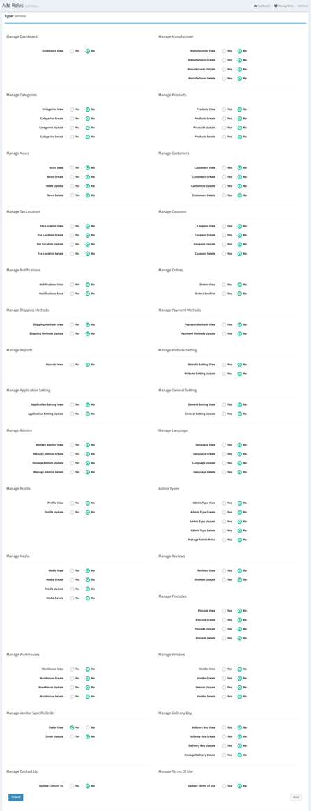Admin Role Management