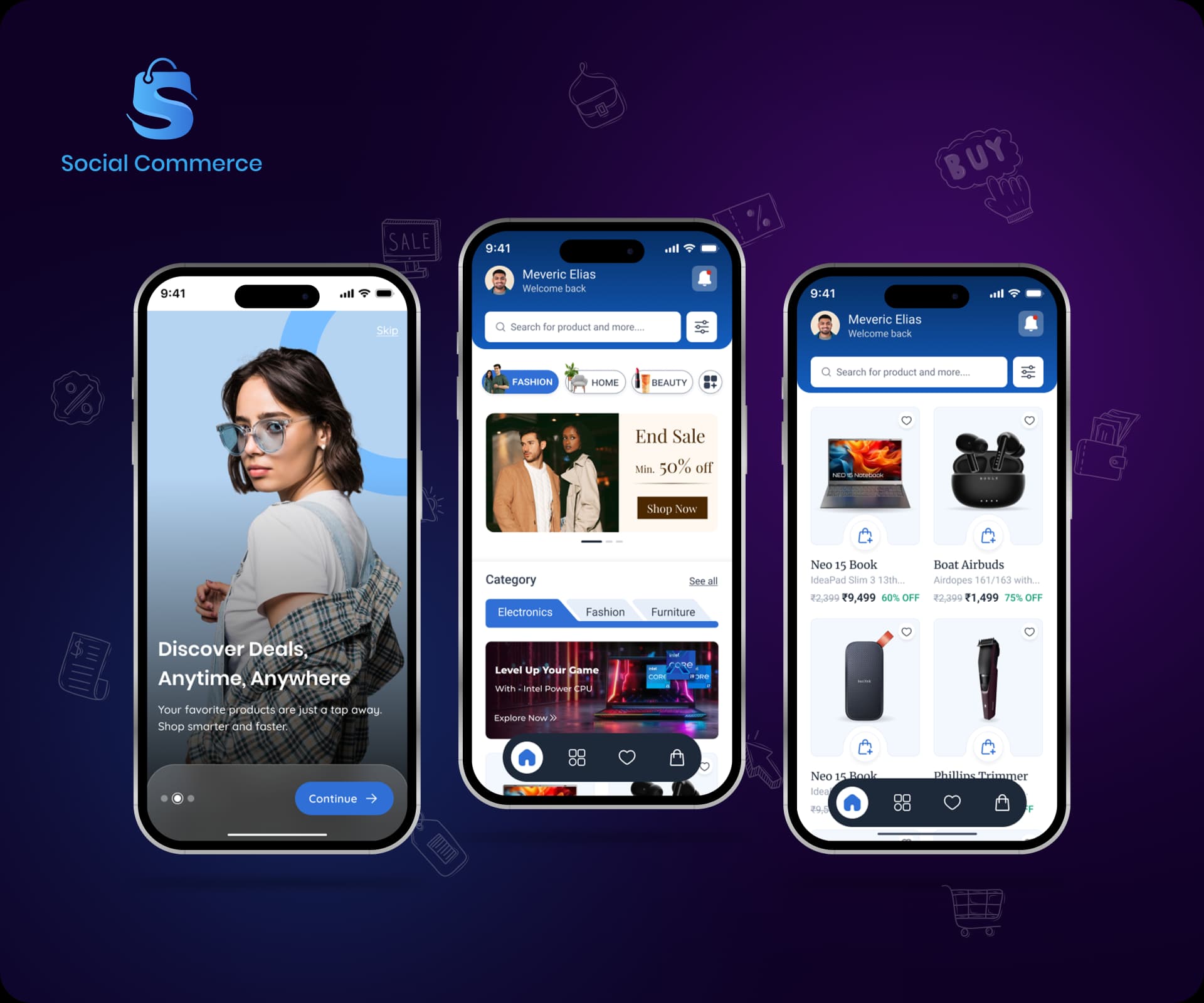 React Native Buyer-Seller Chat Commerce App with Real-Time Messaging Image