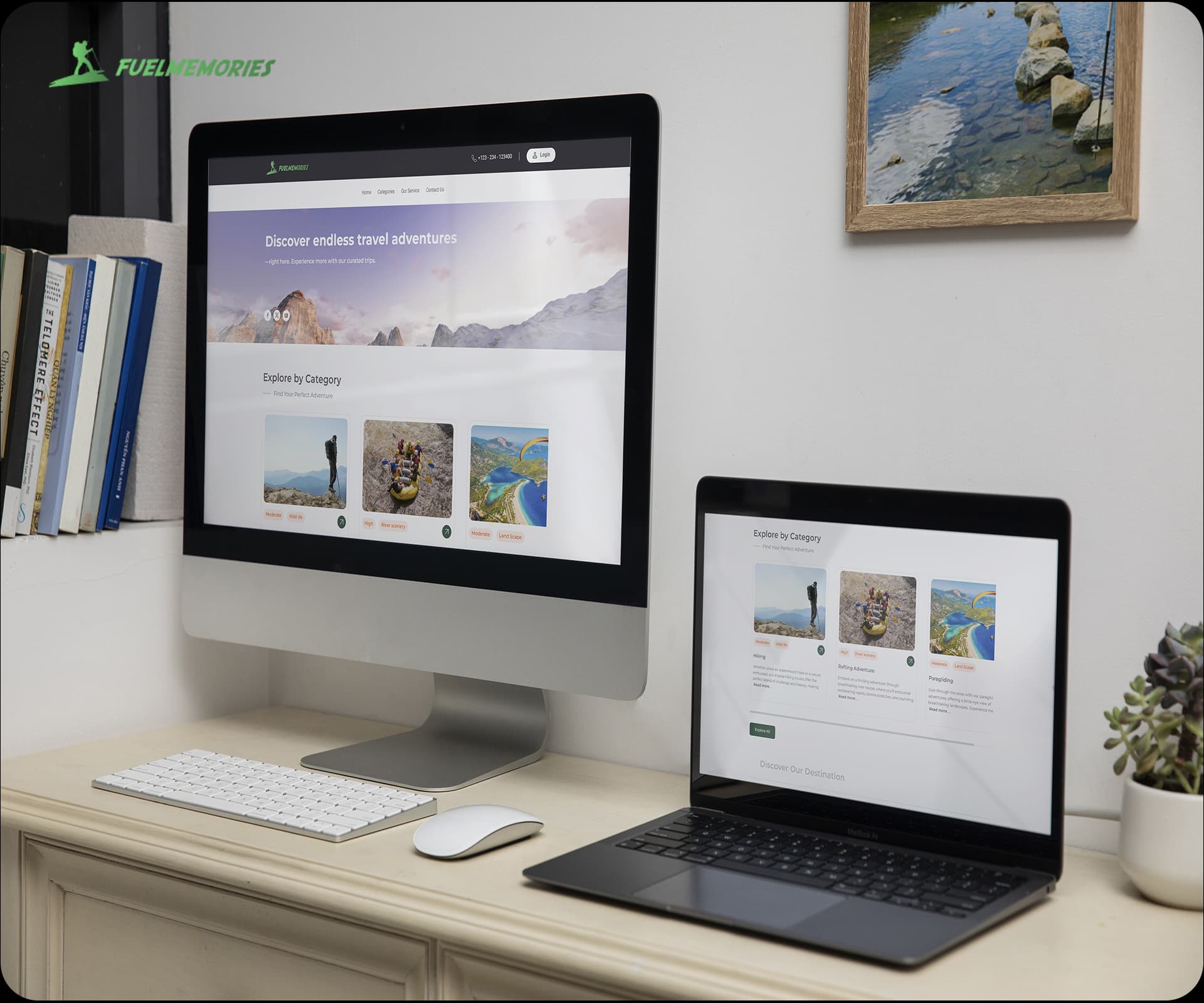 Interactive Landing Page for Travel Agency Website Image