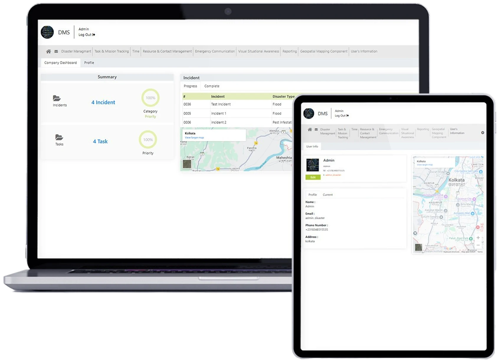 Disaster Management System laravel Website